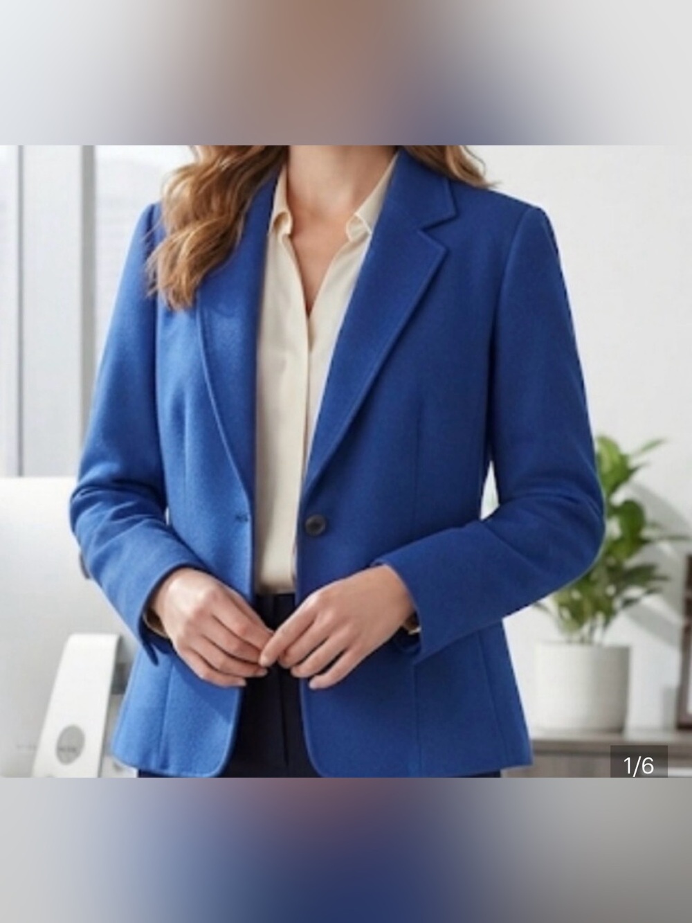 Pendleton Women’s 100% Virgin Wool Blue Herringbone Blazer Jacket Size 10 USA
